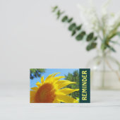 Herinneringskaarten Zonnebloemen Service Kaart Afsprakenkaartje (Staand voorkant)