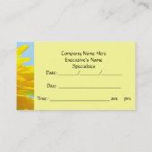 Herinneringskaarten Zonnebloemen Service Kaart Afsprakenkaartje (Achterkant)