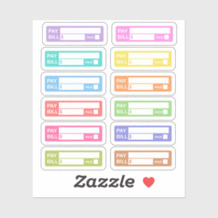 Herinneringslabels voor vervaldatums budgetplanner sticker