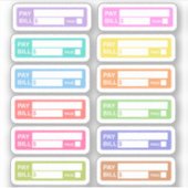 Herinneringslabels voor vervaldatums budgetplanner sticker (Voorkant)