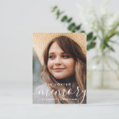 Herinneringsmonument Modern Elegant Foto Briefkaart (Staand voorkant)