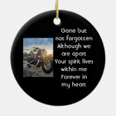 Herinneringsmotorfiets Chopper Keramisch Ornament (Achterkant)