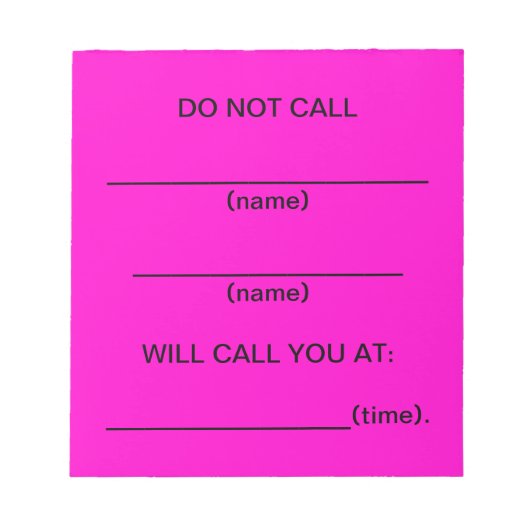 Herinneringsnotities niet aanroepen (roze) notitieblok (Voorkant)