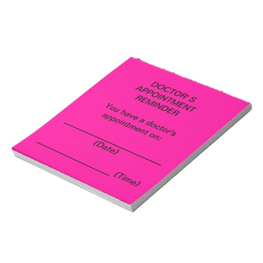 Herinneringsnotities voor de benoeming door de art notitieblok (Linkerzijde)