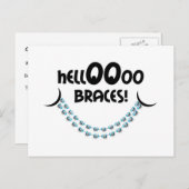 Herinneringsorthodontische benoeming Hallo Braces  Briefkaart (Voorkant / Achterkant)