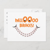 Herinneringsorthodontische benoeming Hallo Braces  Briefkaart (Voorkant / Achterkant)