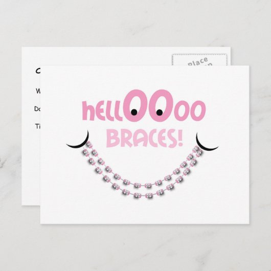 Herinneringsorthodontische benoeming Hallo races r Briefkaart (Voorkant / Achterkant)