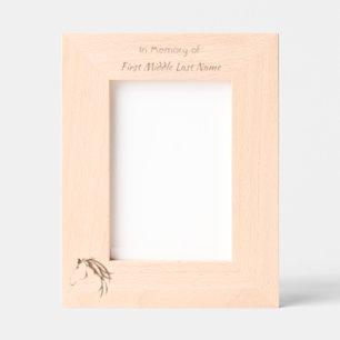 Herinneringspostpaard Pastel Paard Kunst Gegraveerde Lijstjes