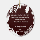 Herinneringsrooster Dankbare Herinneringen Citaat  Keramisch Ornament (Links)