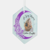 Herinneringssieraar met foto glas ornament (Voorkant links)