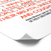 Herinneringssignaal voor poster van Coronavirus (Hoek)