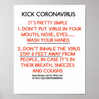 Herinneringssignaal voor poster van Coronavirus