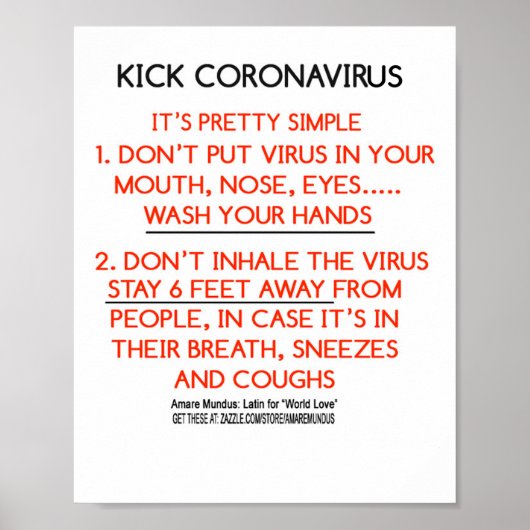 Herinneringssignaal voor poster van Coronavirus (Voorkant)