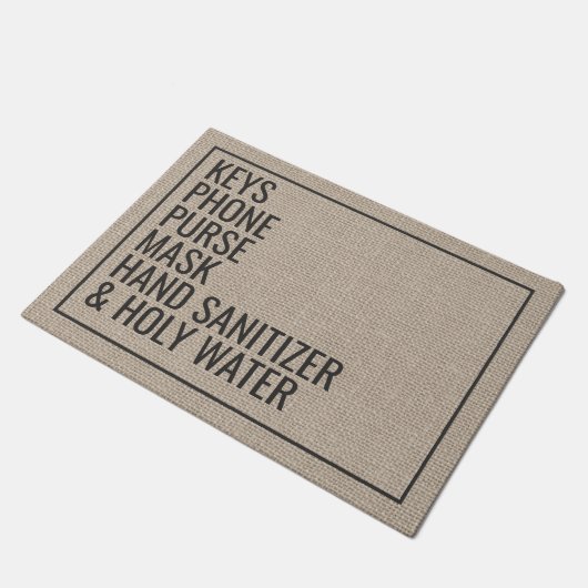 Herinneringssleutels Telefoonaankopen Funny Covid Deurmat (Schuin)