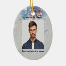 Herinneringssouvenir  Aandenkenwolf Keramisch Ornament
