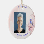 Herinneringssouvenir  Blauwe Vogel Tuin  Keramisch Ornament (Rechts)