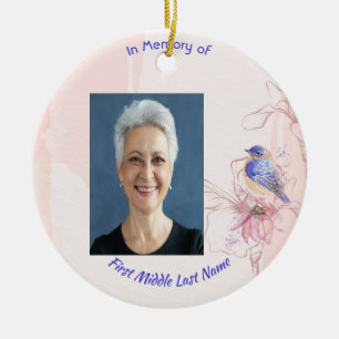 Herinneringssouvenir Blauwe Vogel Tuin Keramisch Ornament