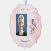 Herinneringssouvenir Blauwe Vogel Tuin Ornament Kaart (Links)