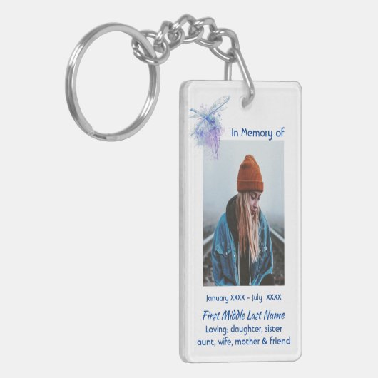 Herinneringssouvenir Herinneringslibel Sleutelhanger (Voorkant Links)