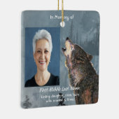 Herinneringssouvenir Howling Wolf-kunst Keramisch Ornament (Rechts)