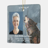Herinneringssouvenir Howling Wolf-kunst Keramisch Ornament (Links)