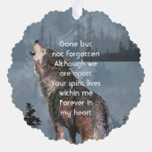 Herinneringssouvenir Huilende Wolf Kunst Ornament Kaart (Achterkant)