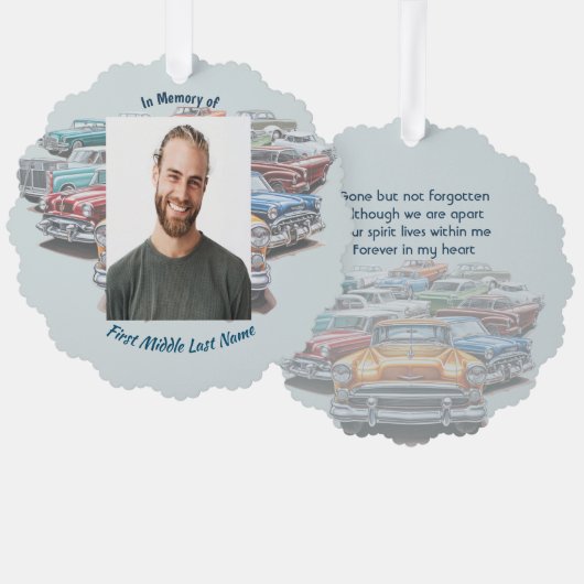 Herinneringssouvenir Klassieke Oldtimer Ornament Kaart (Voorkant / Achterkant)