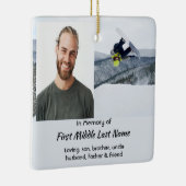Herinneringssouvenir Snowboarden Winter Keramisch Ornament (Rechts)