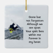 Herinneringssouvenir Snowboarden Winter Keramisch Ornament (Achterkant)