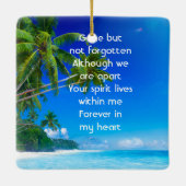 Herinneringssouvenir Tropisch Strand Exotisch Keramisch Ornament (Achterkant)