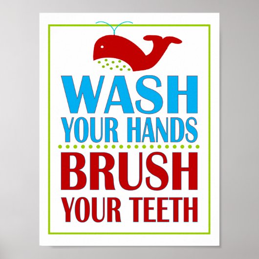 Herinneringsteken Bathroom Manner Kinderen Poster (Voorkant)