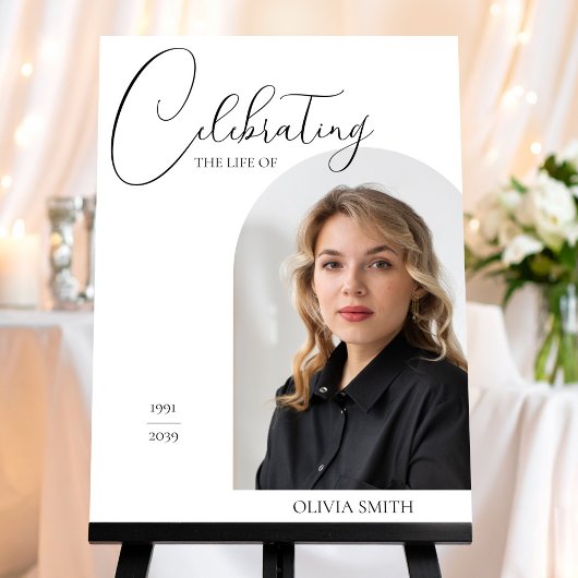 Herinneringsviering Foto Minimalistisch Script Geh Poster