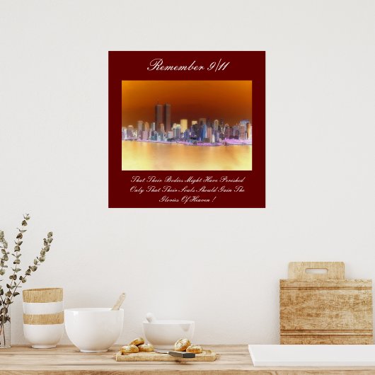 herinnert zich 9/11 poster (Keuken)