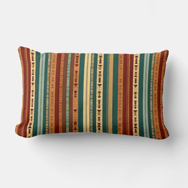 Heritage Boho Stripe Art Kussen (Voorkant)