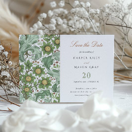 Heritage Botanical Save the Date Morris Uitnodigin Kaart