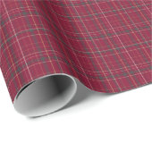 HERITAGE | Burgundy Tartan Holiday Cadeaupapier (Rol Hoek)