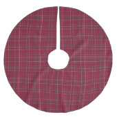 HERITAGE | Burgundy Tartan Holiday Kerstboom Rok (Voorkant)