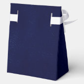 Heritage Crest Monogram Navy Heritage Bruiloft Bedankdoosjes (Achterkant)