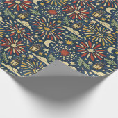 Heritage Firelight Celebration Pattern Cadeaupapier (Hoek)