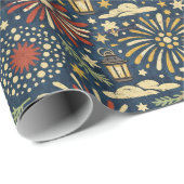 Heritage Firelight Celebration Pattern Cadeaupapier (Rol Hoek)