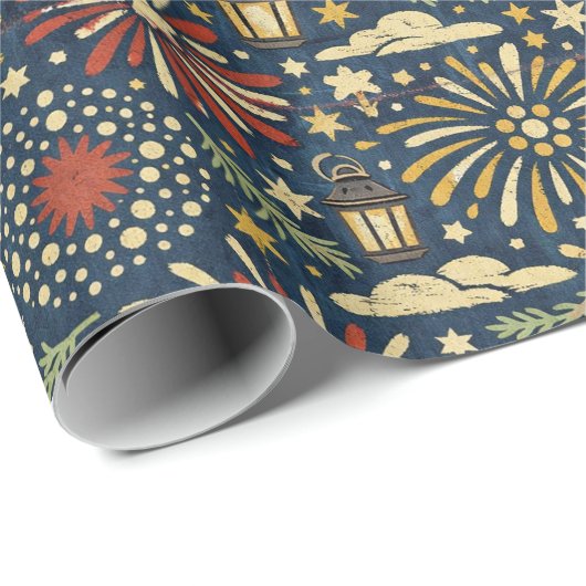 Heritage Firelight Celebration Pattern Cadeaupapier (Rol Hoek)