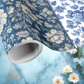 Heritage French Toile Country Chic Vintage Collage Cadeaupapier