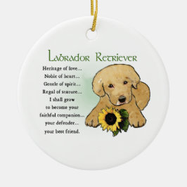 Heritage gele lab Puppy Gifts Keramisch Ornament