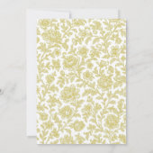 Heritage Gold and White Monogram Wedding Kaart (Achterkant)
