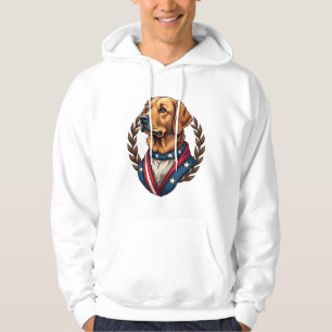 Heritage Golden Retriever Patriottische Vintage T- Hoodie