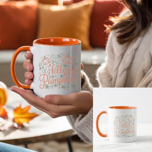 Heritage | Hello Pumpkin Mug – Cute Autumn Coffee Mok