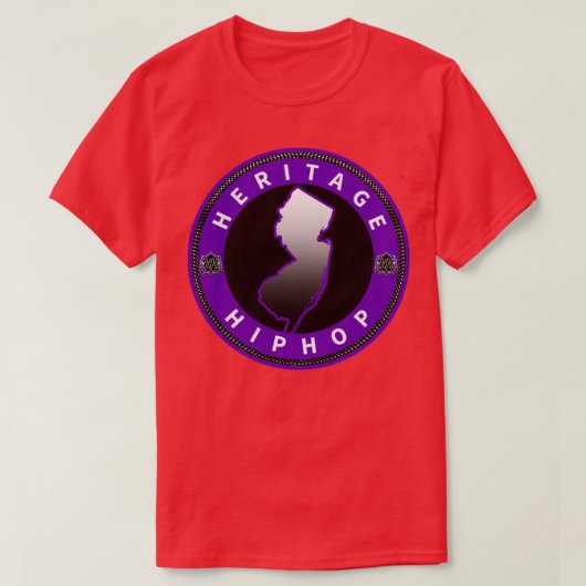 Heritage HipHop Silver NJ Sign T-shirt (Design voorkant)