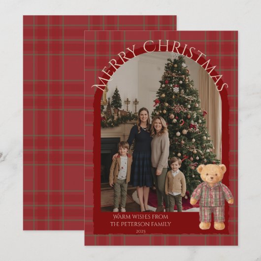 Heritage Holiday Bear Card (Voorkant / Achterkant)