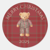 Heritage Holiday Bear Sticker (Voorkant)