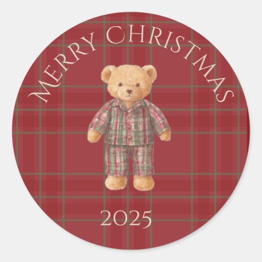Heritage Holiday Bear Sticker (Voorkant)